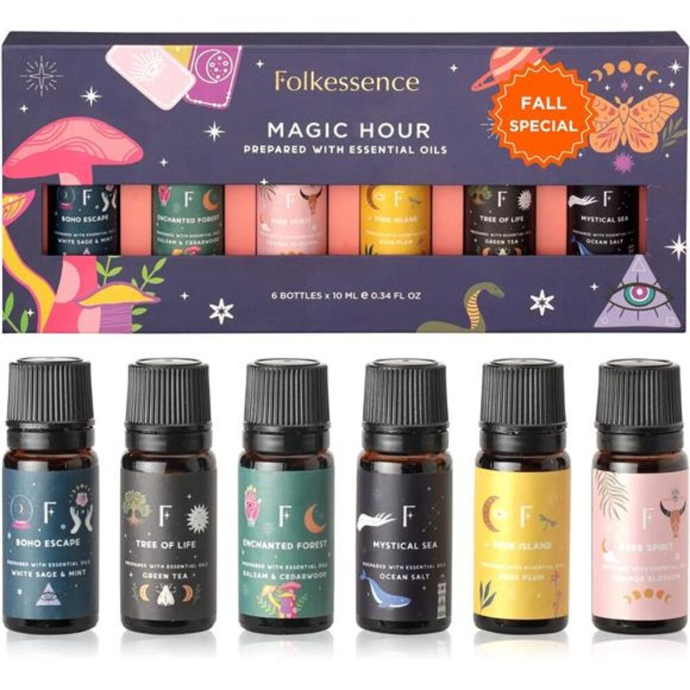 Fall Essential Oils for Diffuser Oil, Essential Oils Set of 6 Fragrance Oil